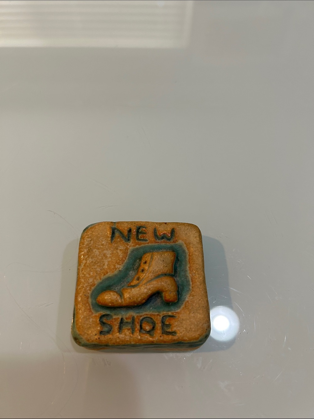 Artisan ceramic small new shoe tile for shoe lovers